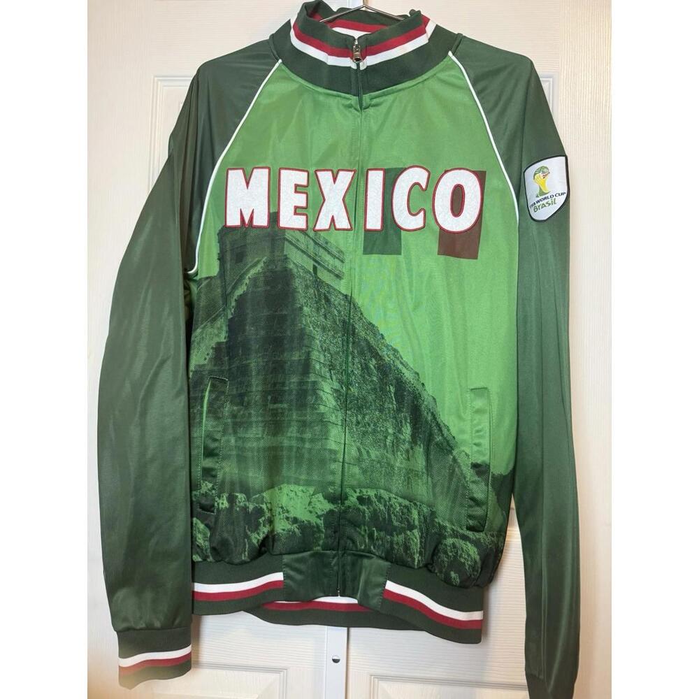FIFA 2014 Brazil World Cup Brazil Mexico Green Team Full Zip Jacket Mens Large